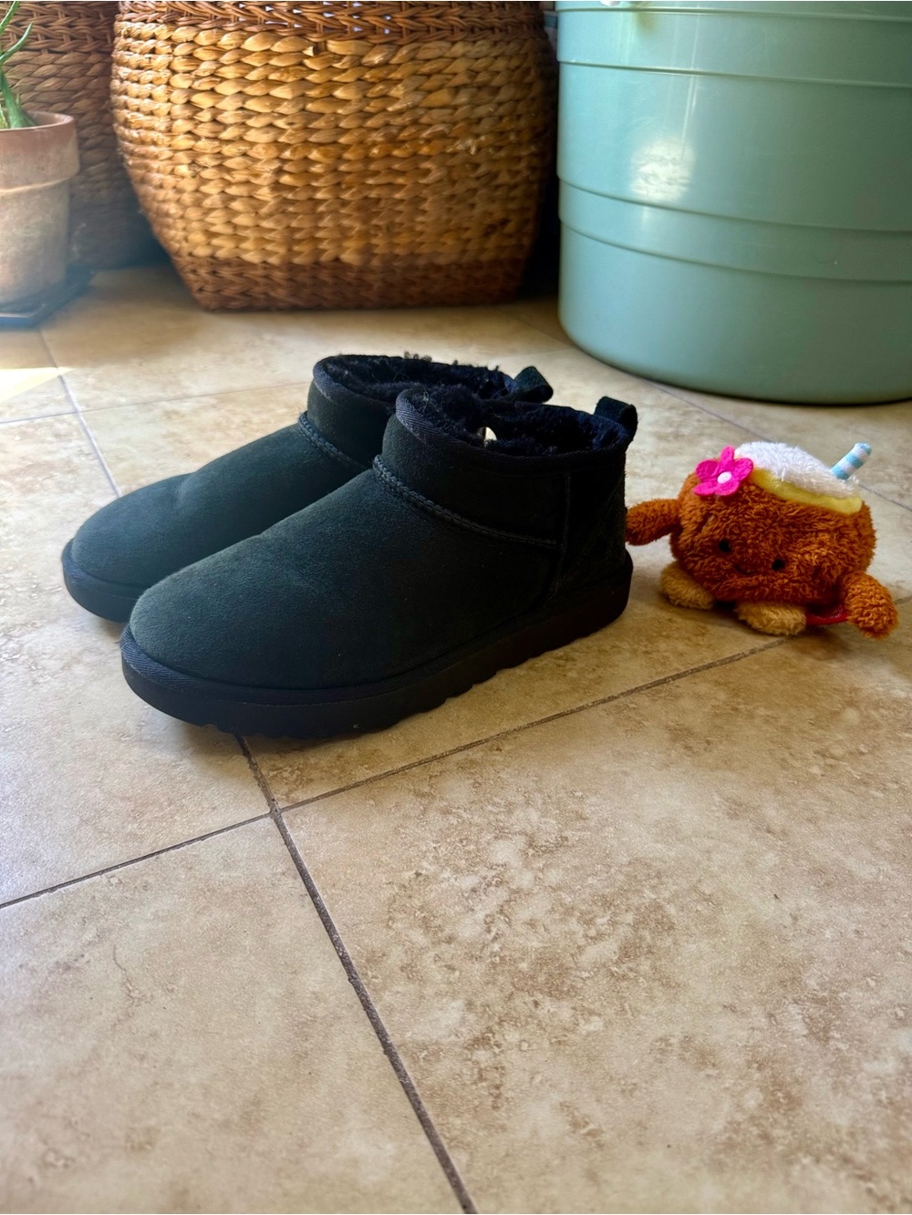 UGG Black Classic Ultra  Mini Ankle Boot